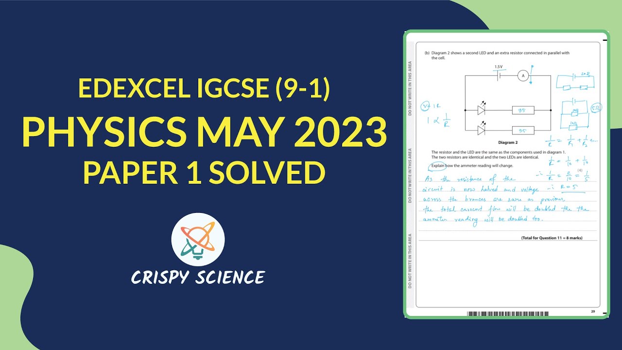 Edexcel IGCSE May 2023 | Physics Paper 1 | Solved