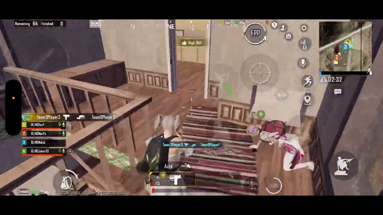 Crucial 1v4 in Bgis The Grind 🔥❤️ Blind Nakul