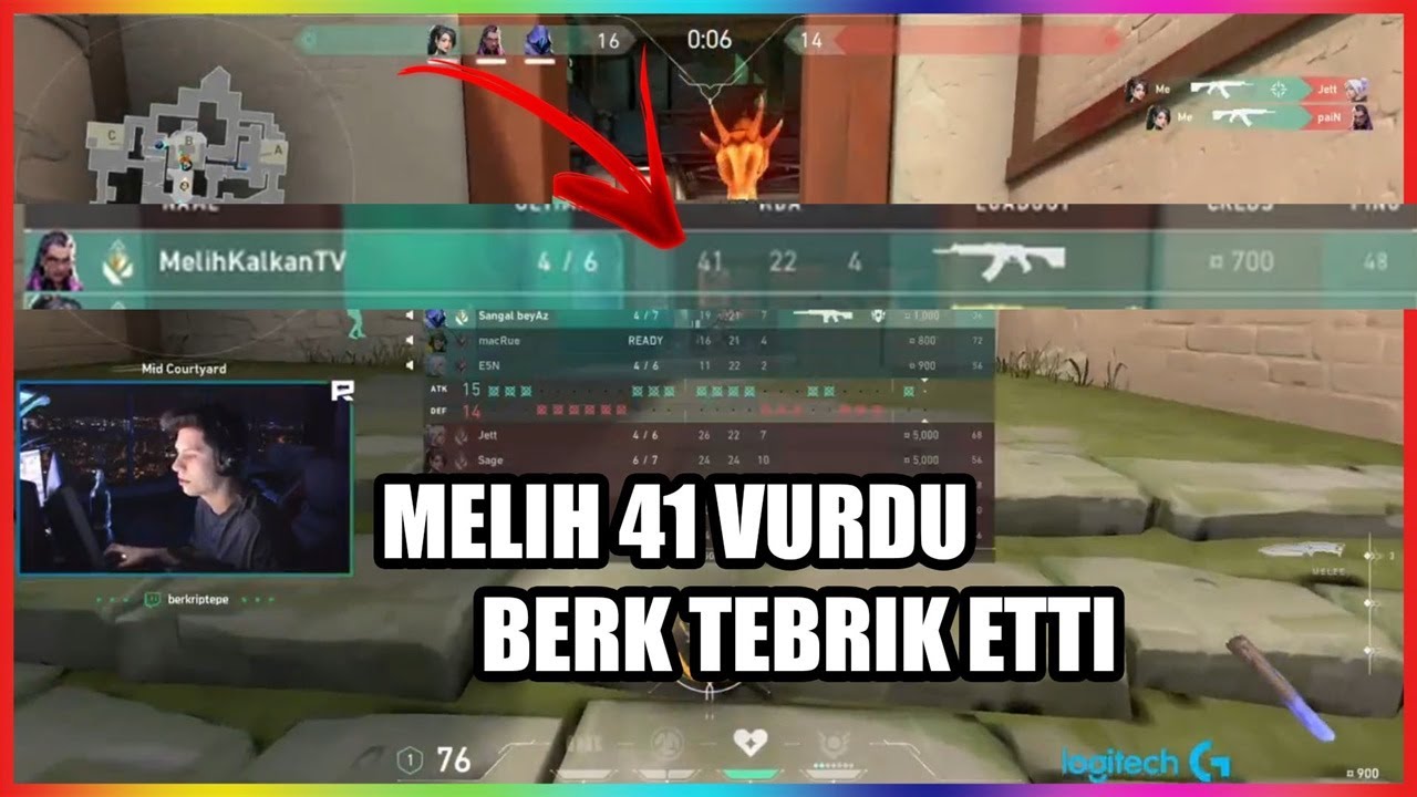 13 YAŞINDA MELİH RADİANT MAÇTA 41 VURUYOR BERK RIP TEPE YAYIN VALORANT