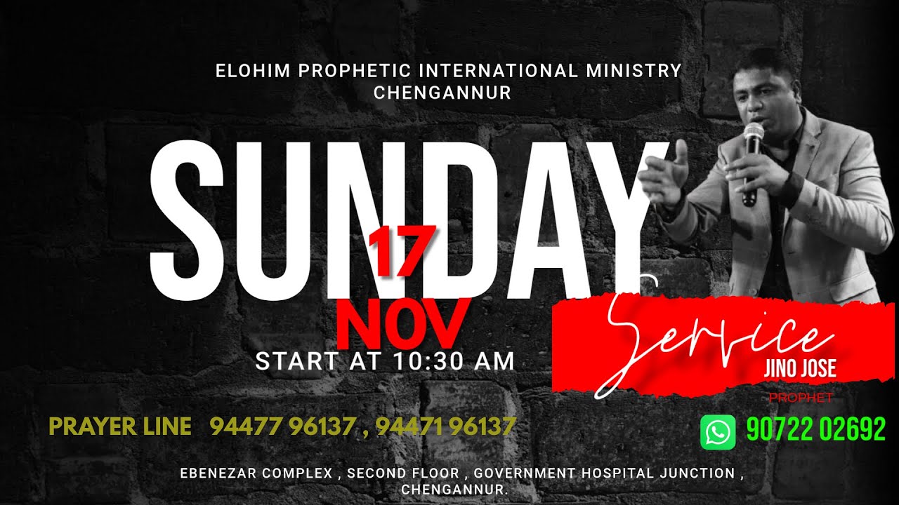 Prophet. JINO JOSE || SUNDAY SERVICE  || 17-11-2024