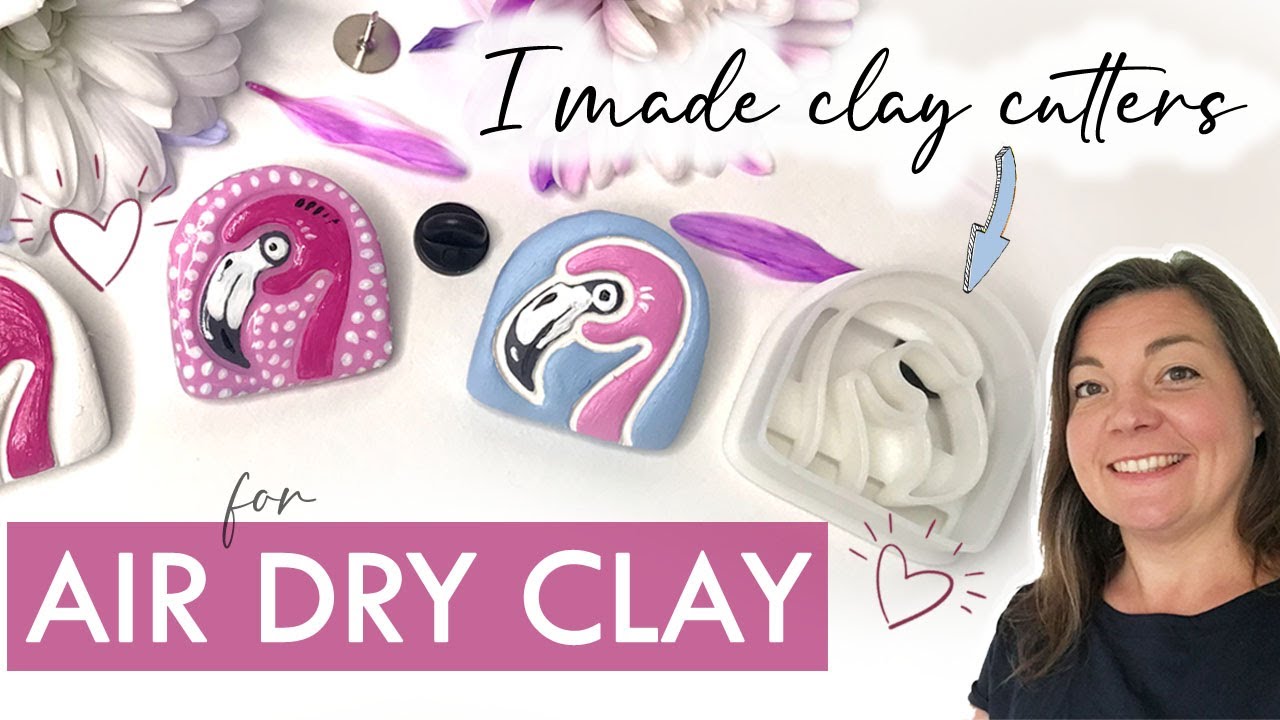 Easy Air Dry Clay Pin Badges - AIR DRY CLAY AND RESIN - 3D printing cookie cutters