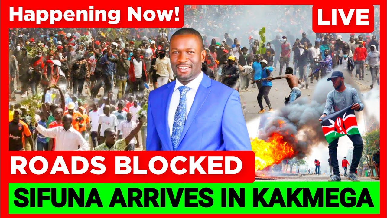 Roads Blocked in KAKAMEGA Ahead Sifuna's Arrival for Linda Mwananchi Tour in Amalemba Grounds Today