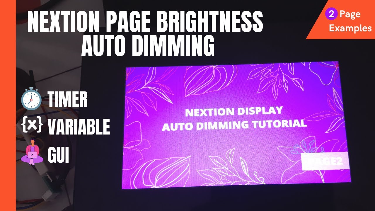 Nextion Brightness auto off | auto dimming | nextion screen auto off |GUI design |  auto brightness