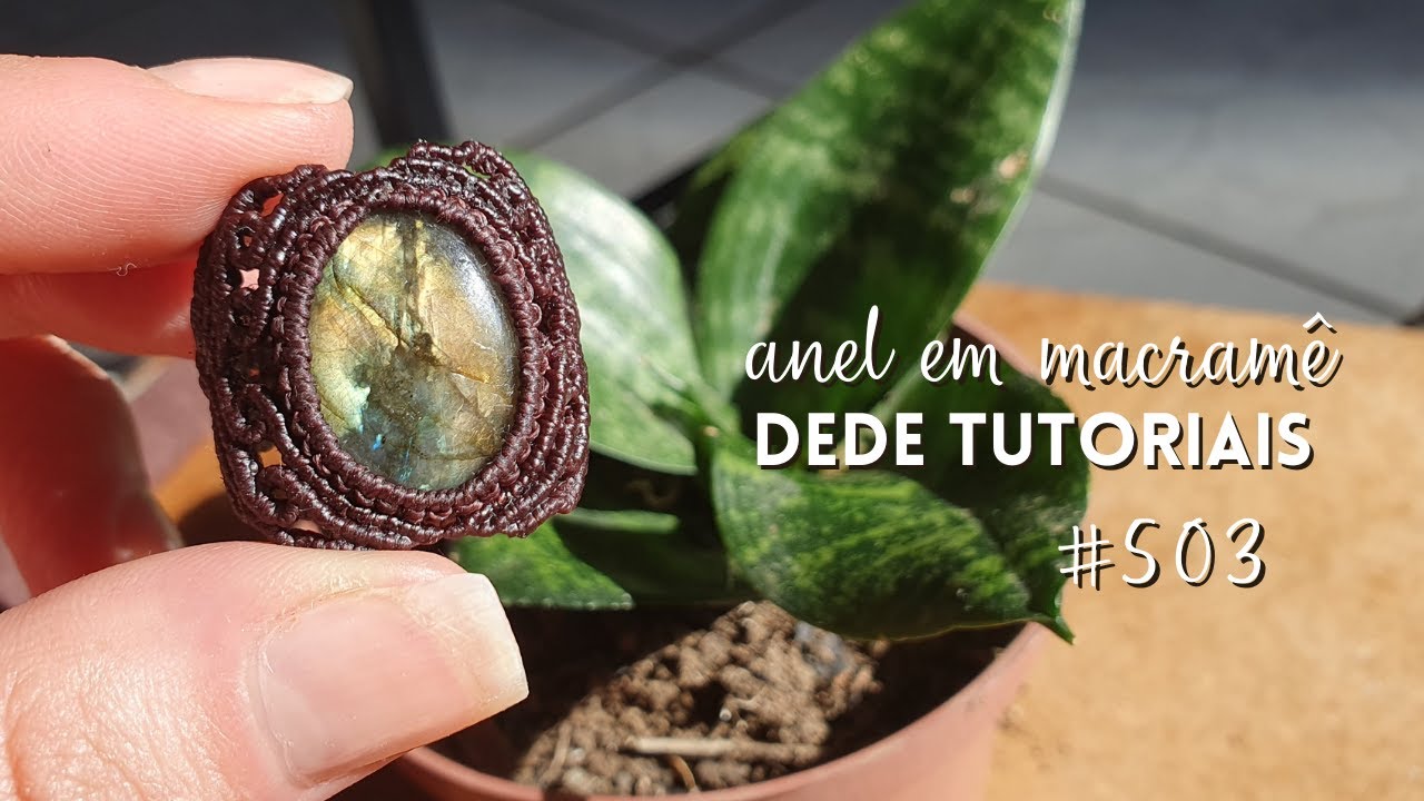 como fazer um anel detalhado com pedra cabochão #503 | DEDE TUTORIAIS