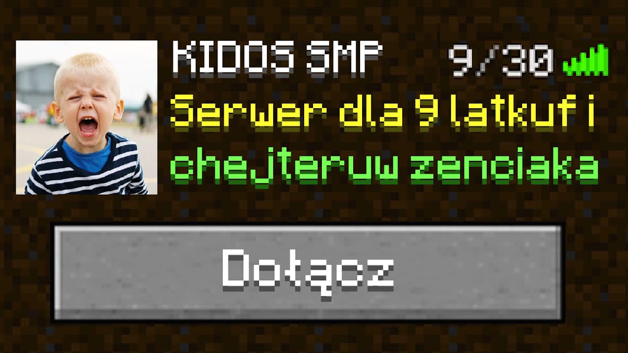 DOŁĄCZYŁEM NA SERWER 9 LETNIEGO HEJTERA...