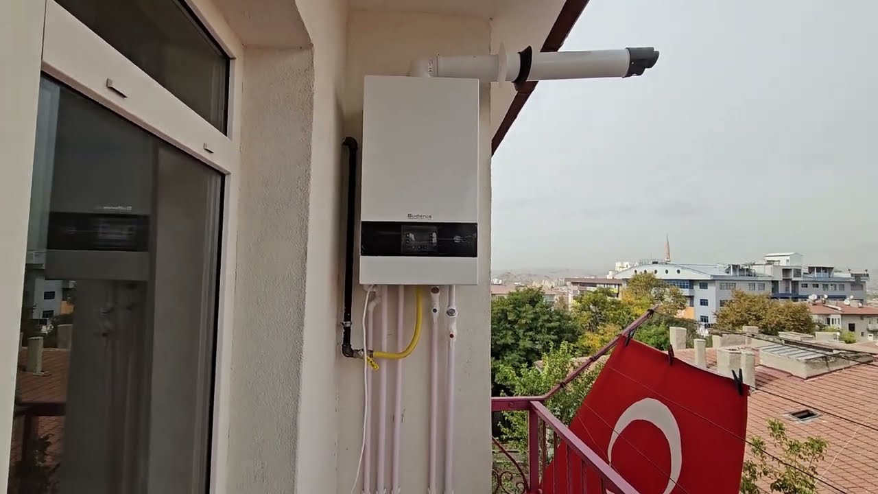 Sıva üstü süpürgelik üstü kalorifer tesisatı buderus gb122i #05077304829