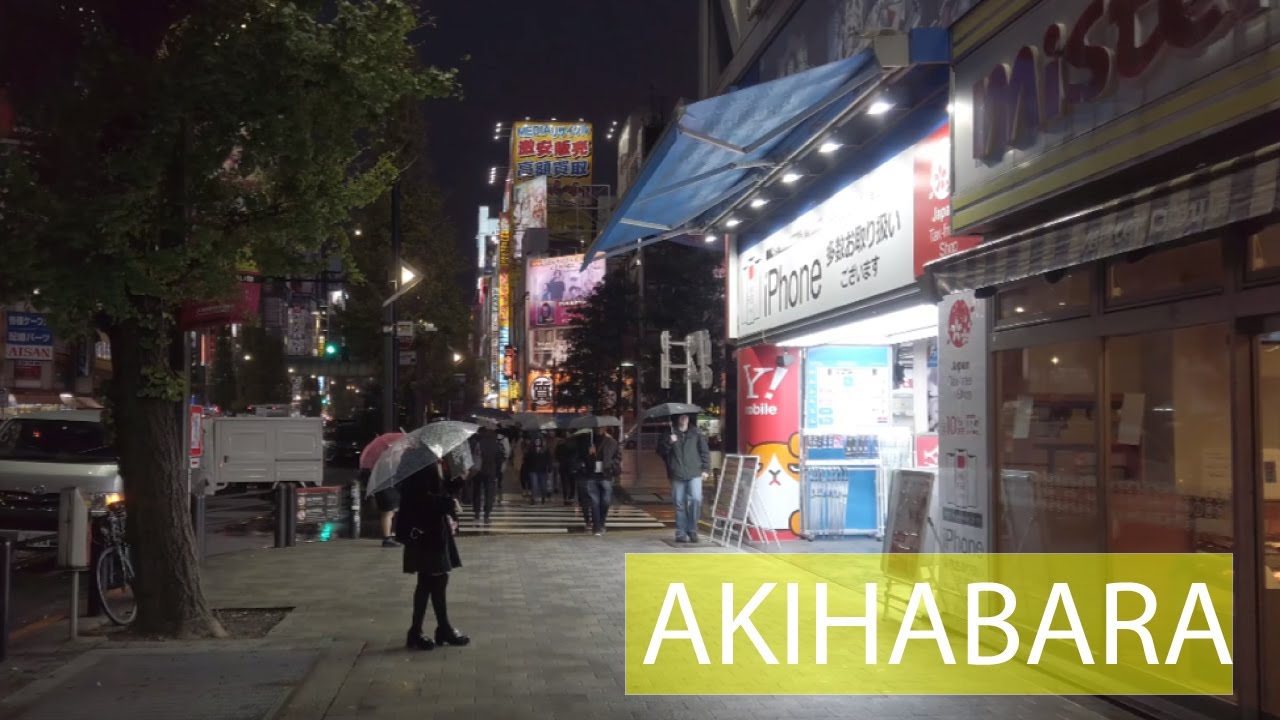 Spacer po Akihabarze wieczorem w deszczu 4K - Osmo Pocket i Sony a6400