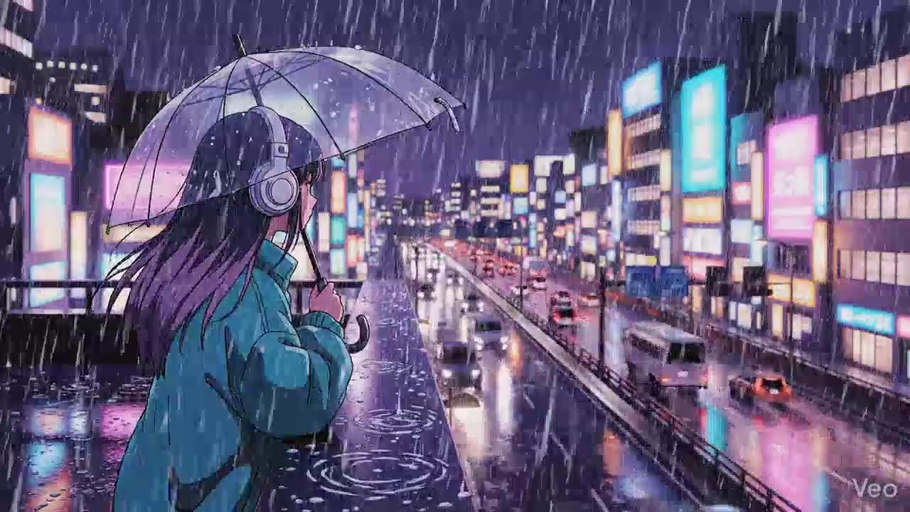 Neon Lights & Rain 🌧️ Japanese Lofi Chillhop