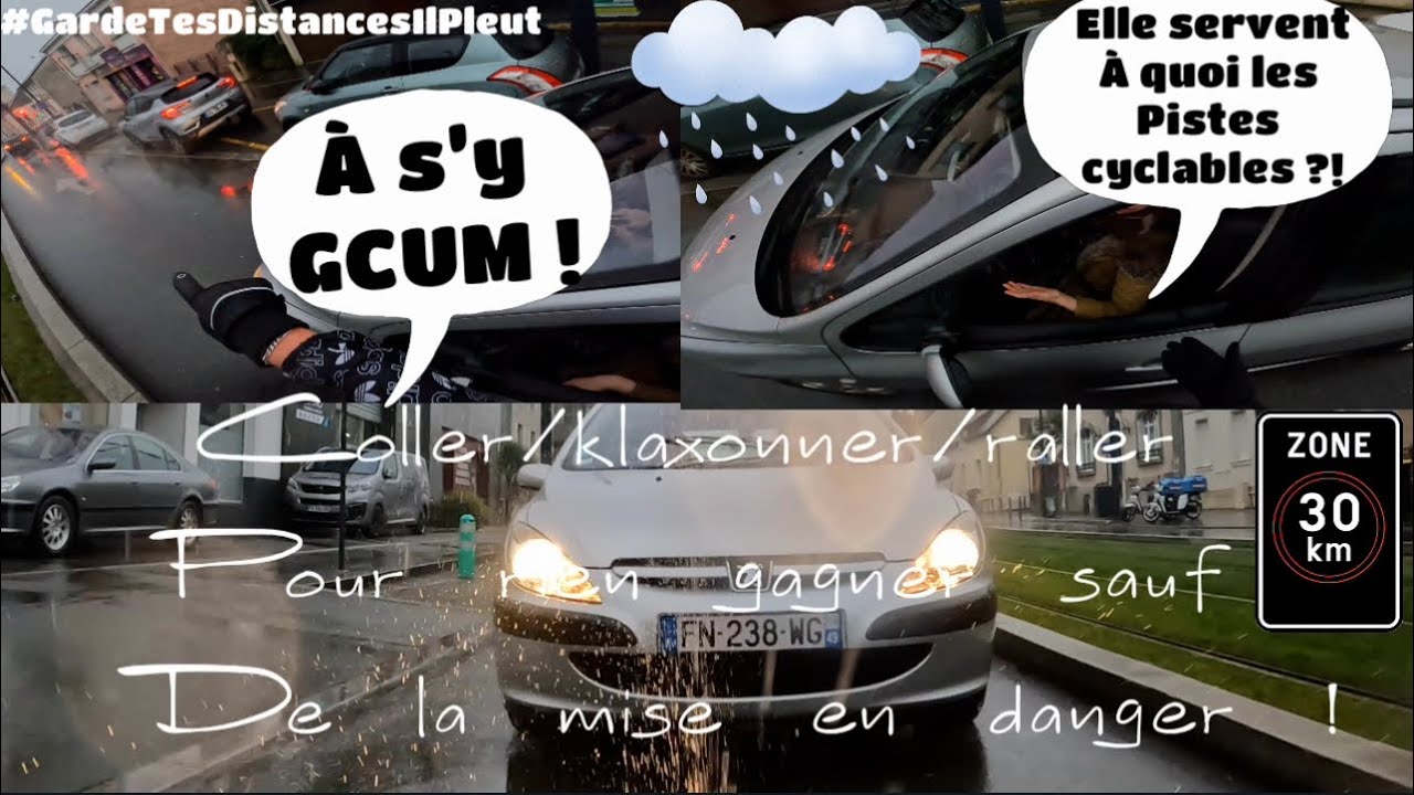 M&eacute;contente elle me klaxonne et me colle, Un GCUM sortie de piste !