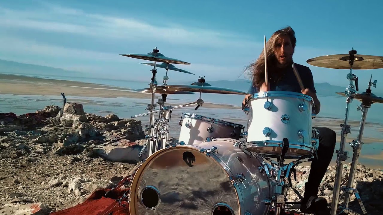 Brian Medeiros tears up his drum kit on Sleeping Lions!