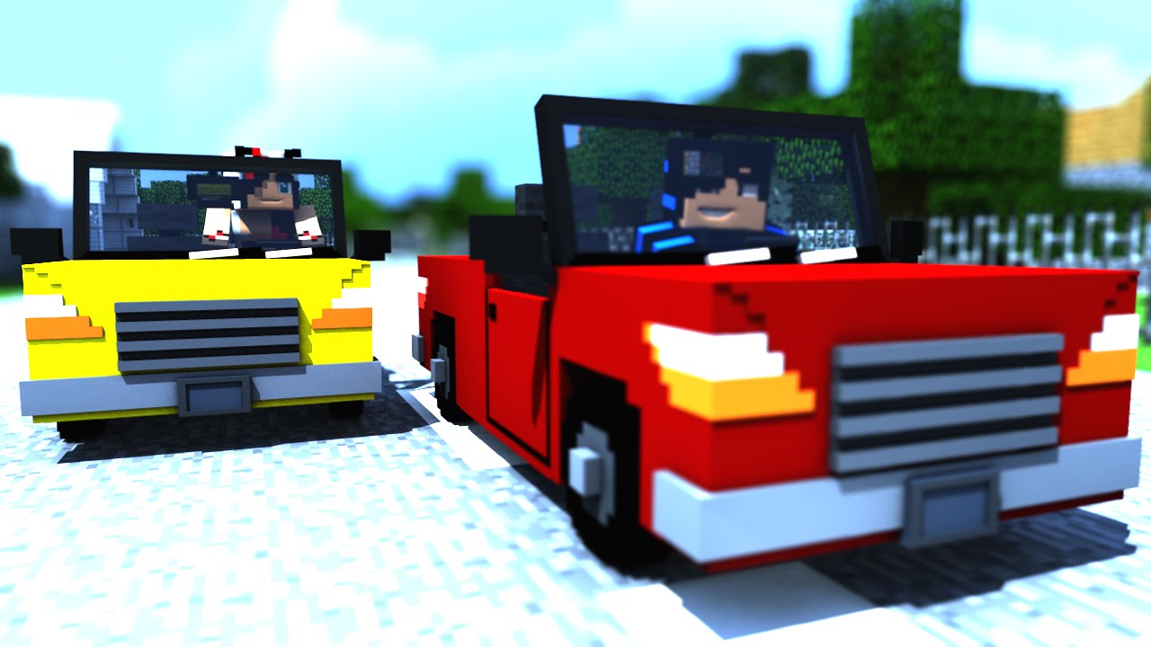 Minecraft : Corrida MALUCA! - Lucky Block Azul? #TeamGDN