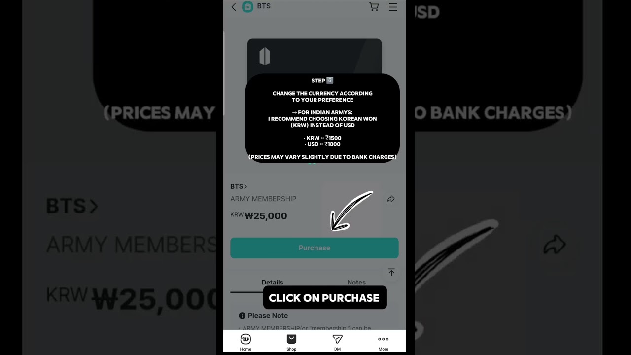 Tutorial for Purchasing BTS Global ARMY Membership 💜 