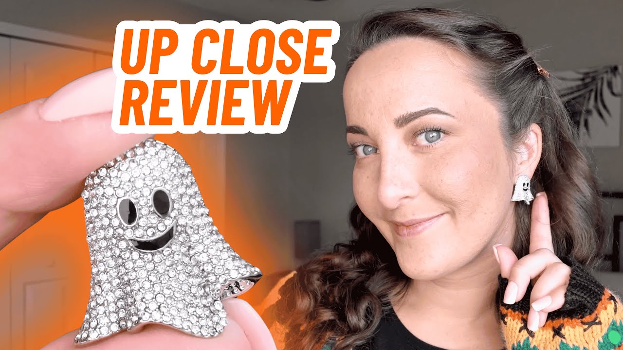 BaubleBar Ghoul Friend Ghost Earrings Review | Lightweight Hypoallergenic Halloween Studs