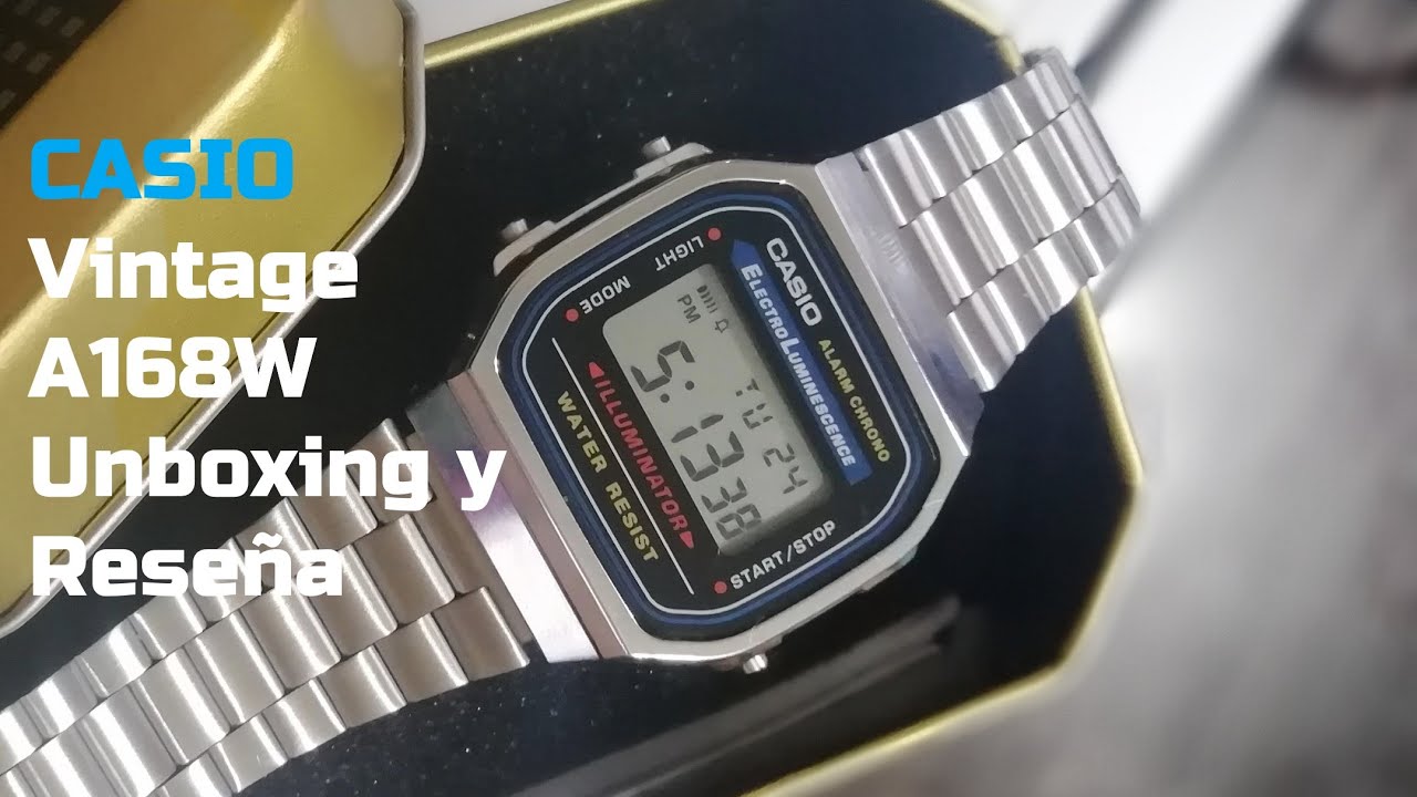 Gran Reloj CASIO Vintage A168WA Unboxing y Reseña ¡Buena elección para un regalo! (En Español).