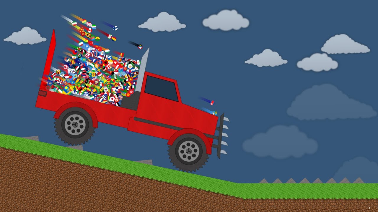 Stay on the Truck - Marble Race in Algodoo