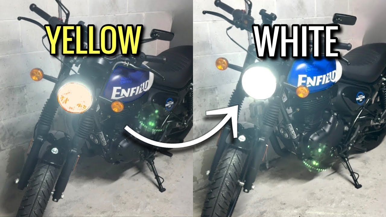How to Change Headlight Bulb to LED in Royal Enfield Hunter 350