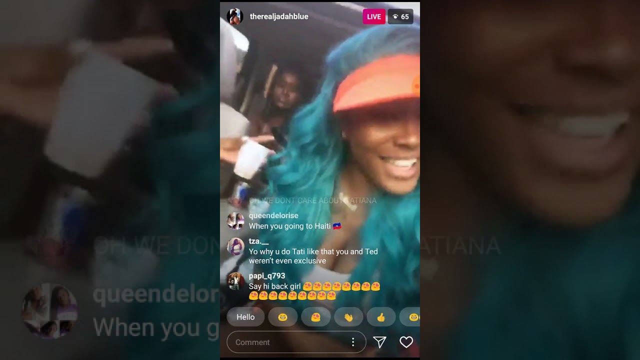 Jadah blue from black ink crew Instagram live
