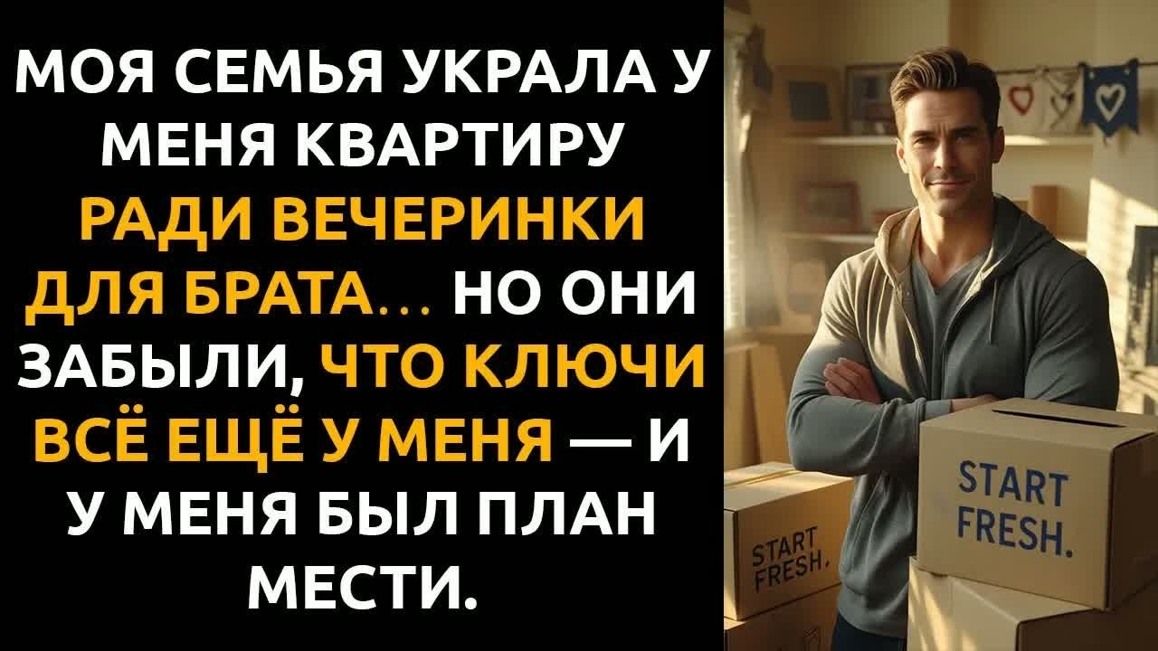 Семья ОТОБРАЛА у меня КВАРТИРУ ради брата… но они забыли, что ключи всё ещё у меня