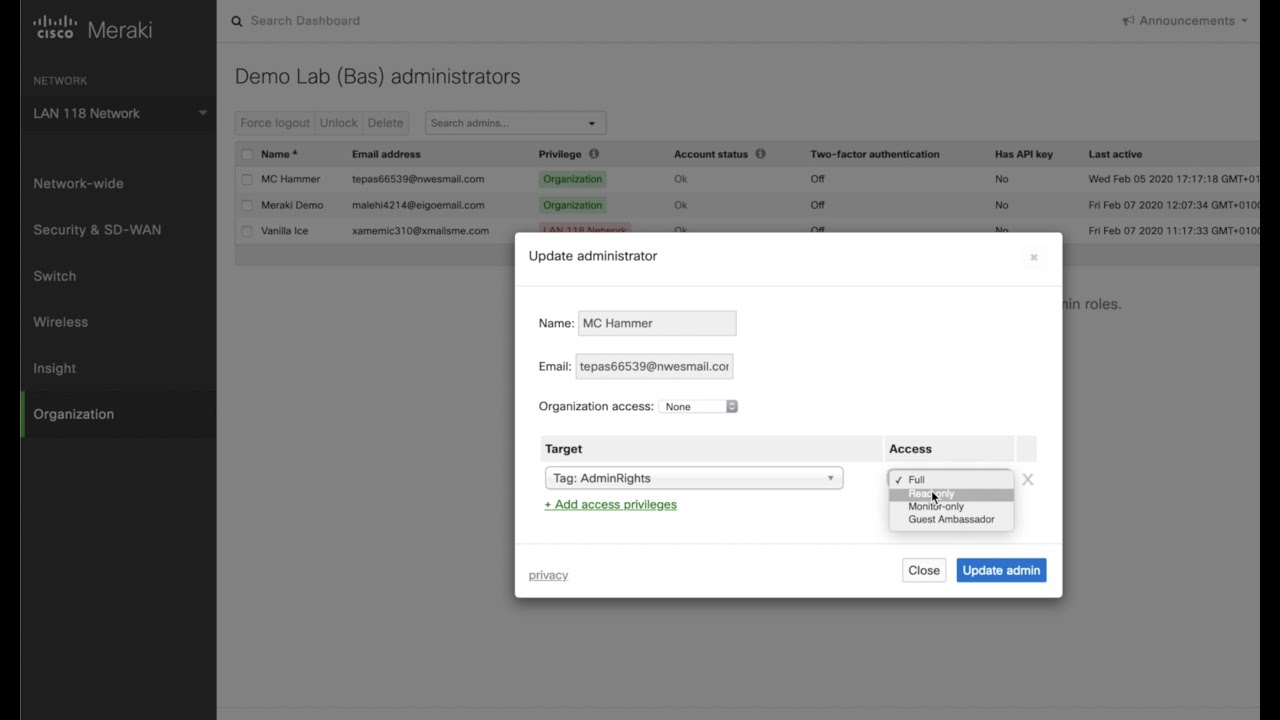 Meraki - Use tags to control!