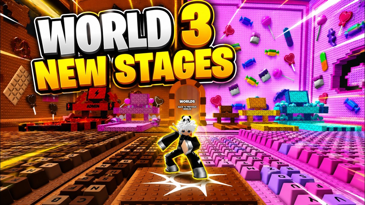 KEYBOARD ESCAPE NEW STAGES! GRIND FOR NEW WORLD #roblox