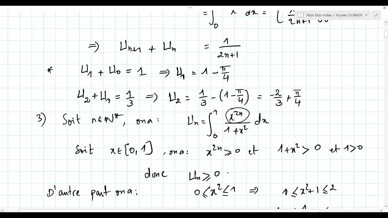 Le calcul intégral - 2 bac sciences mathématiques ( exercice 2 )