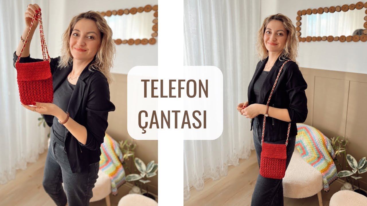 KOLAY,ŞIK TELEFON ÇANTASI YAPIMI 🌸 ÖRGÜ MİNİ ÇANTA  #crochet