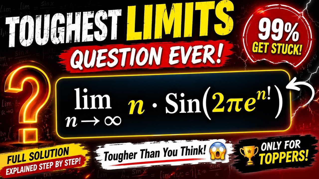 The Toughest Limits Question Ever! 😱 | Solve lim n&rarr;&infin; nsin(2&pi;en!) | IIT JEE Advanced Maths