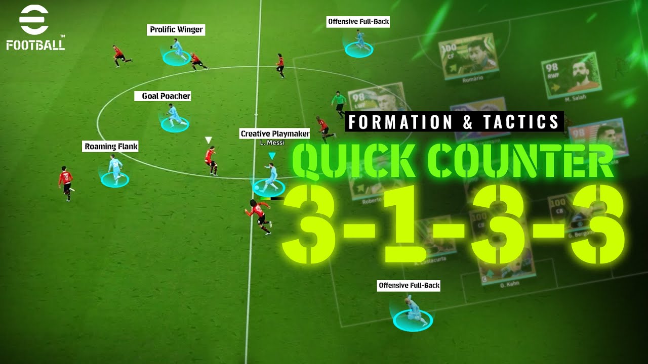 eFootball 2024 - Quick Counter  - 3133 Formation & Custom Tactics | PC Gameplay