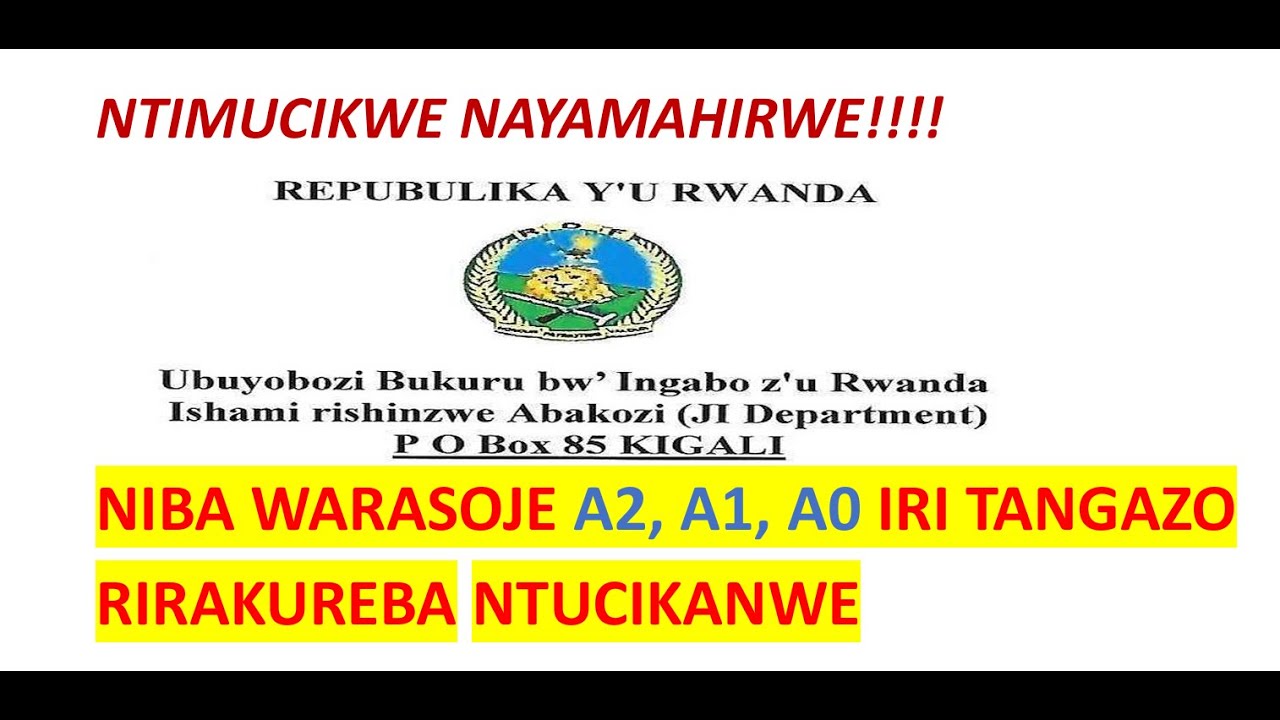 ITANGAZO RYO KWIYANDIKISHA KUBIFUZA KWINJIRA MUNGABO ZIGIHUGU 2025  #0787126902 #0787126902 #MOD