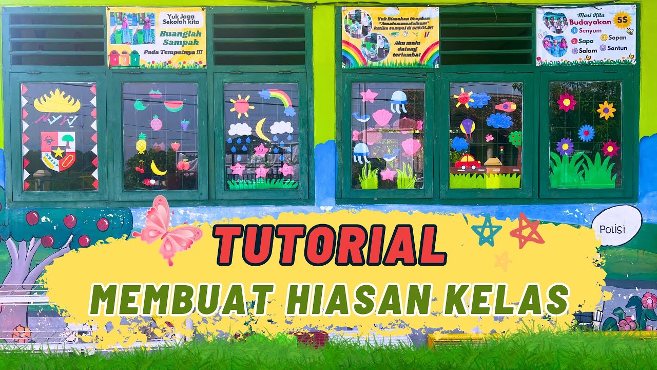 Tutorial Membuat Hiasan Jendela Kelas PAUD