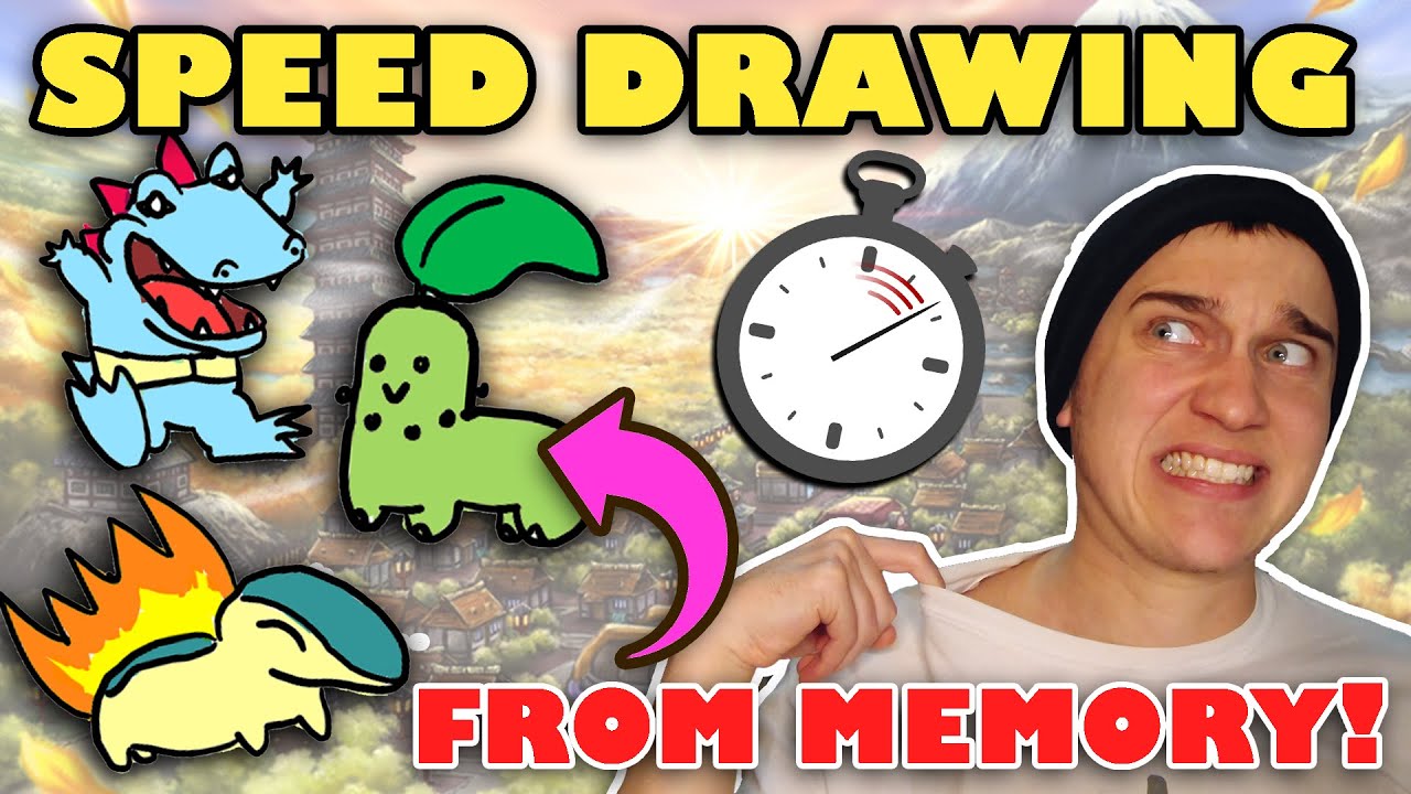 Speed Drawing EVERY Gen 2 Pokemon FROM MEMORY!! ✍️😰⏱️