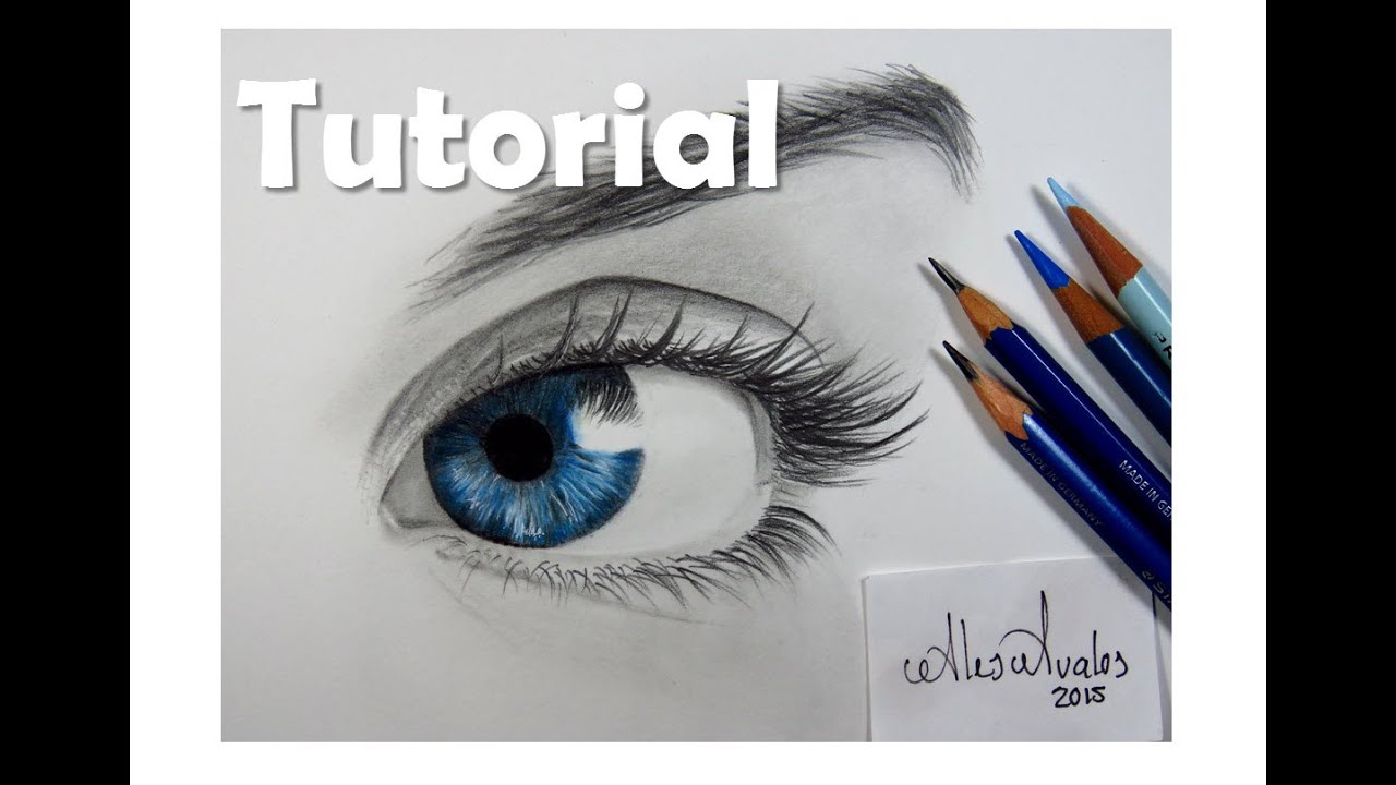 Cómo dibujar un OJO AZUL / How to draw a blue eye