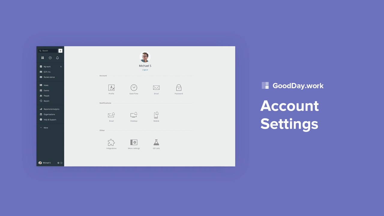 GoodDay Tutorial: Account Settings