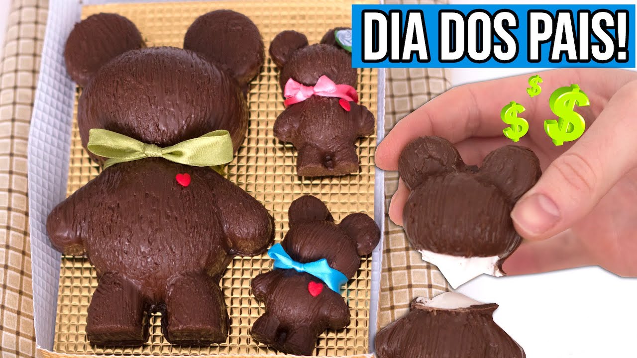 SÓ 3 INGREDIENTES: Ursinho de Chocolate Nhá Benta (Dia dos Pais) - Cozinha do Bom Gosto - Gabi Rossi