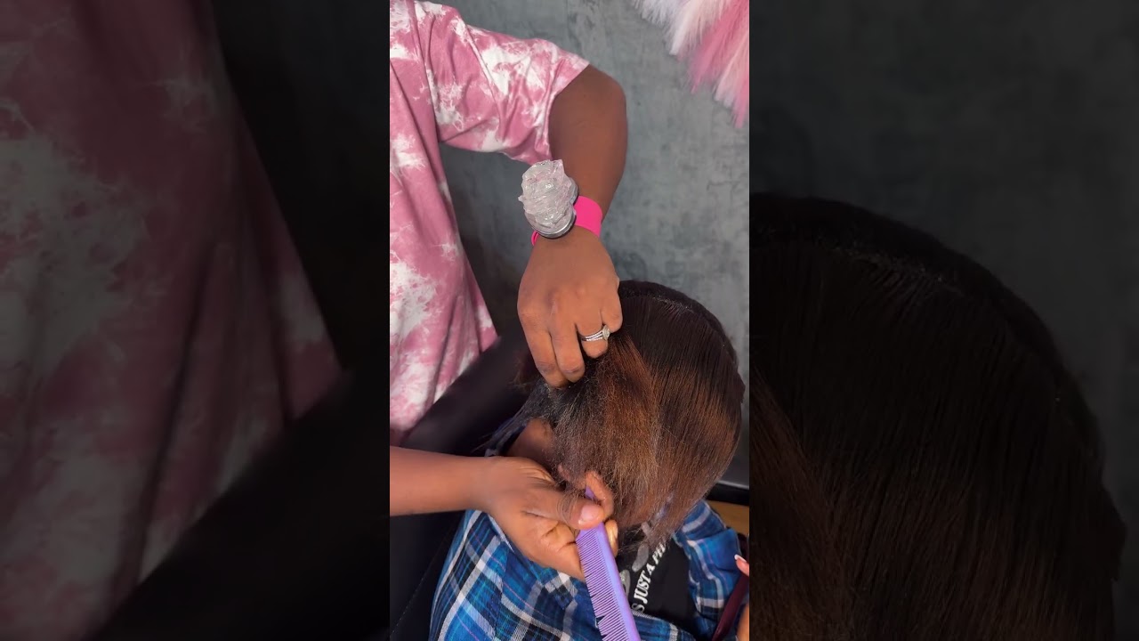 8 Straight Stitch Braids in Color 4 | Clean Parts + Sleek Feed-In Technique