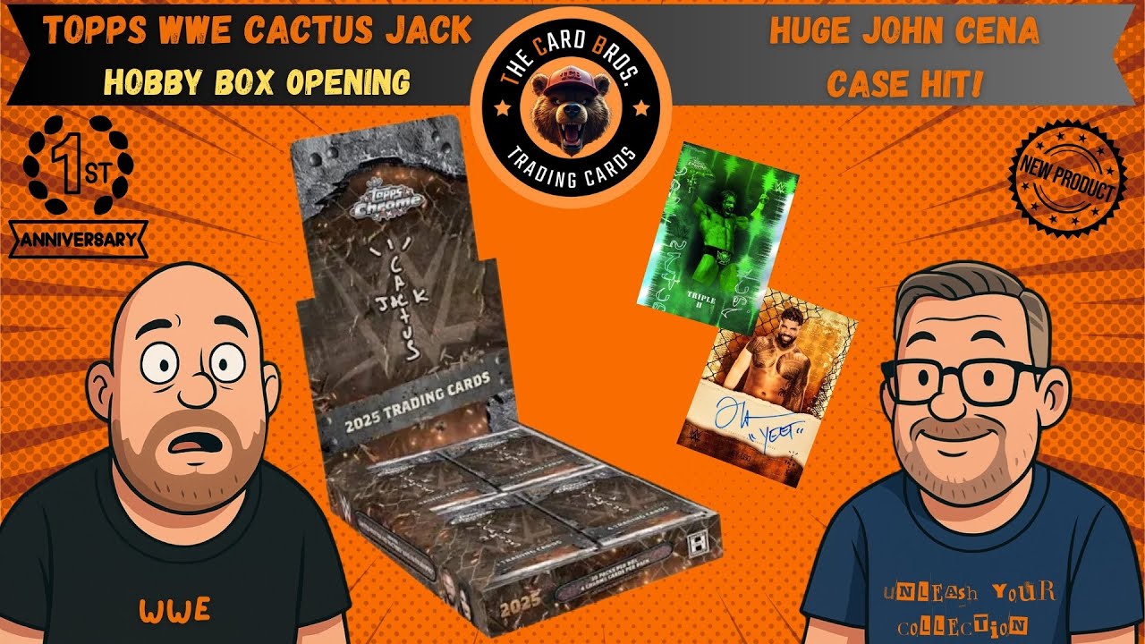 New Release = 2025 Topps Chrome WWE x Cactus Jack - Hobby Box Opening - Massive case hit!!!