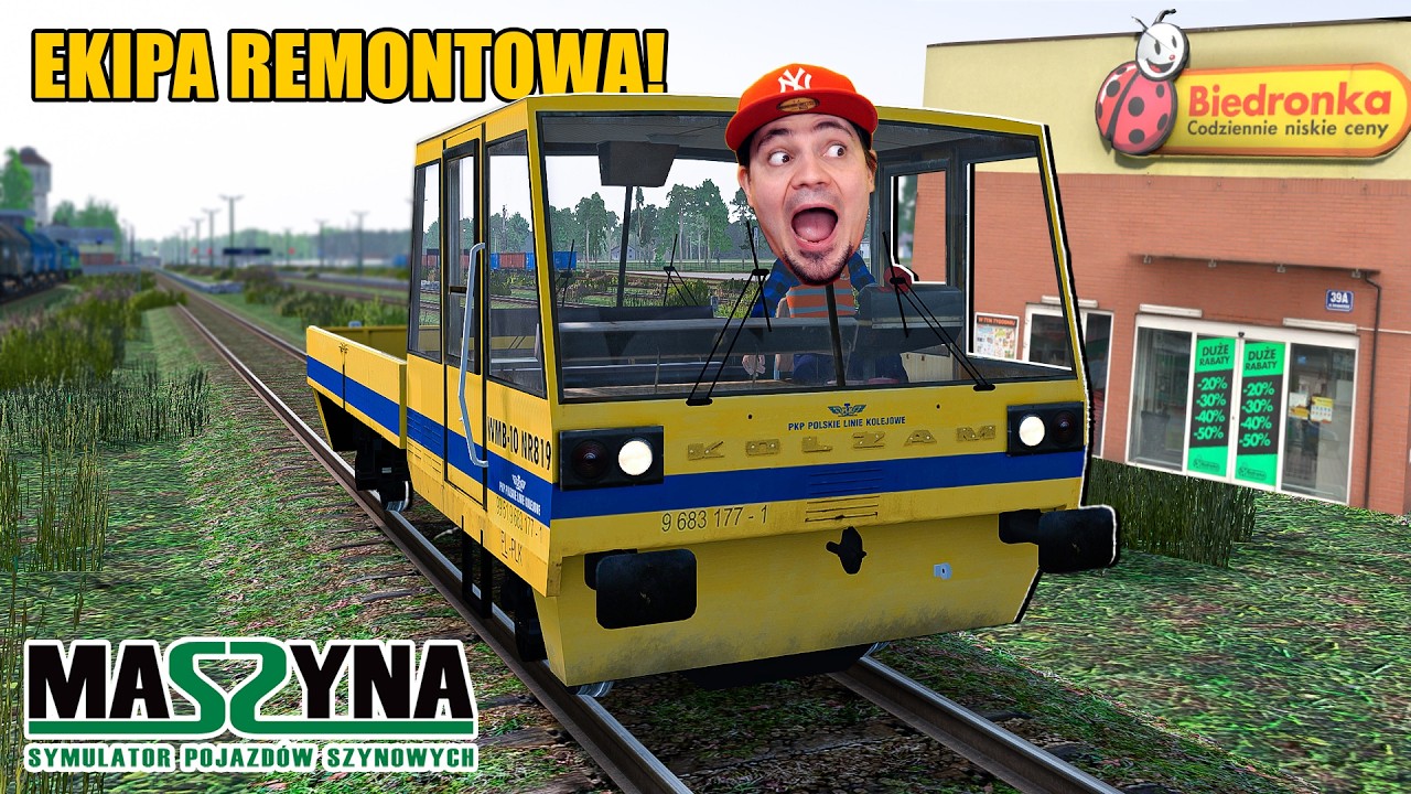 🚈 ZNALAZŁEM BIEDRONKĘ POCIĄGIEM! JAZDA POCIĄGIEM ROBOCZYM | MaSzyna