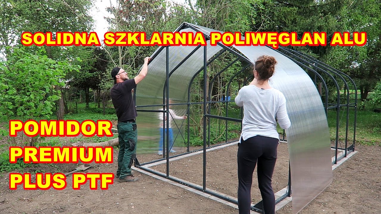 Szklarnia PTF Pomidor Premium Plus antracyt  250x400 Montaż Budowa fundamentu  Aluminium  Poliwęglan