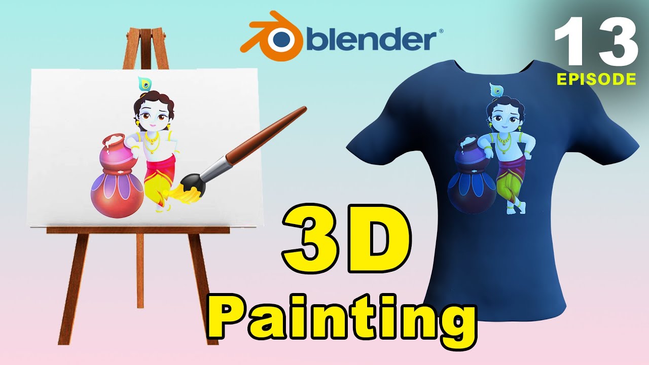 Blender free Course  - Episode 13 | How to color 3d Model | how to paint tattoo on 3d model