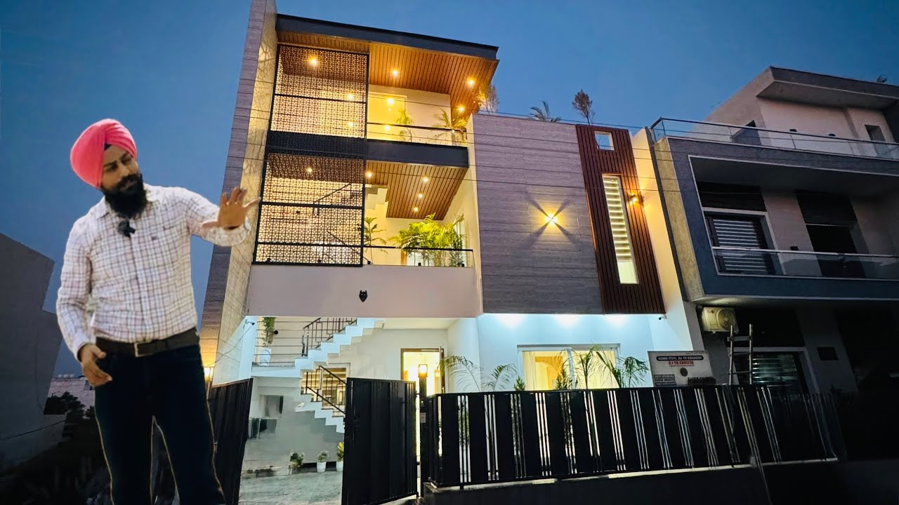 Modern Architect Designer Villa, Double Story 4BHK 150 Gaj with Car Parking Mohali Chandigarh