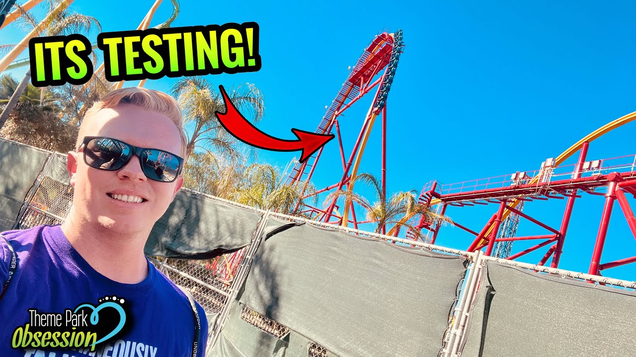 Wonder Woman Flight of Courage is Testing! Six Flags Magic Mountain Update