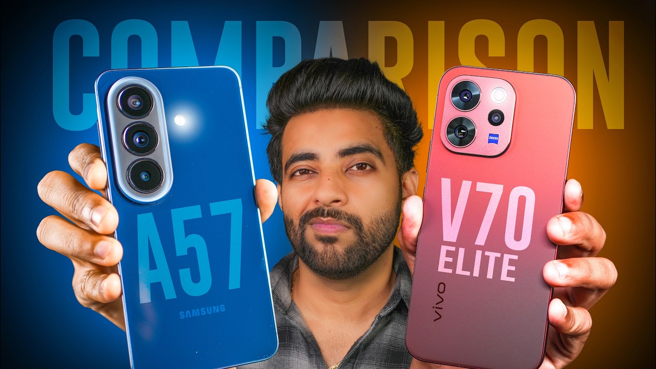 Samsung A57 vs vivo V70 Elite - Clear Comparison !!
