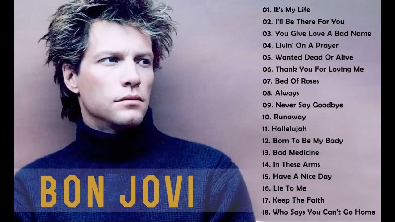Bon Jovi Best Rock Songs Playlist Ever ~ Greatest Hits Of Full Album