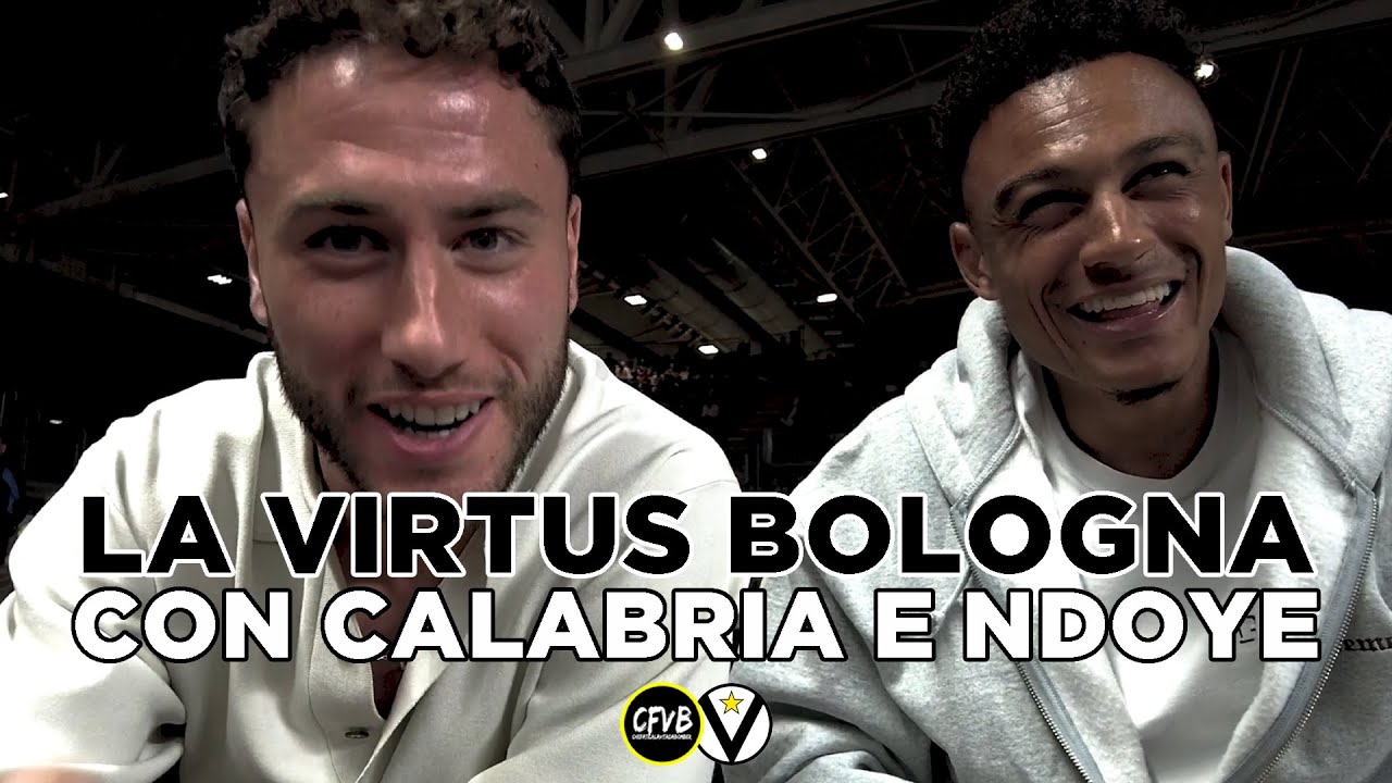 Virtus Bologna vs Olimpia Milano a bordocampo con Davide Calabria e Dan Ndoye 🏀⚽