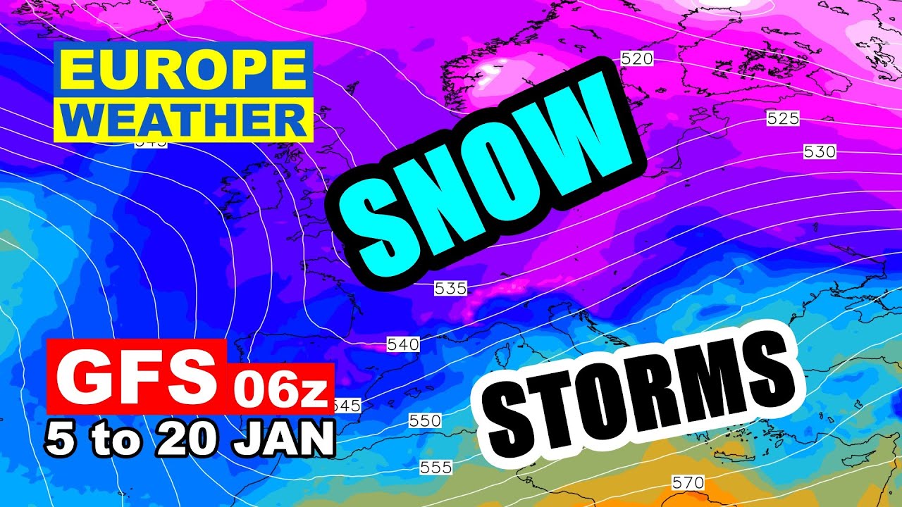European Weather: Snow & Cold forecast | GFS 06z, Rain, Snow, Storm, 850hPa | 5 to 20 Januray