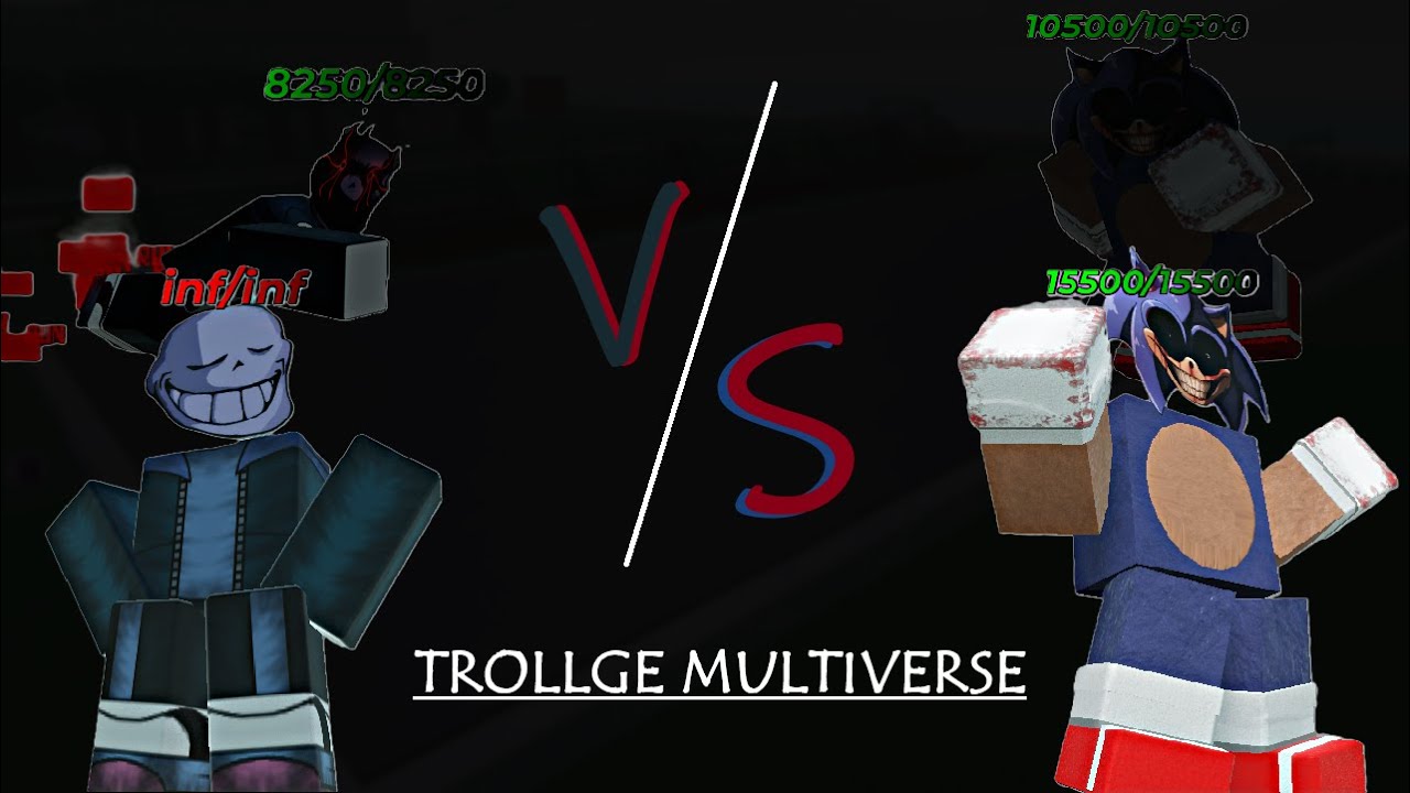 VHS Sans VS Sonic.EXE | Trollge Multiverse (Roblox)
