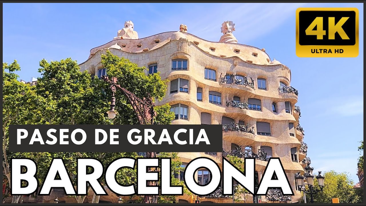 😱 MUST-SEE Walking Tour of PASEO DE GRACIA | La Pedrera, Casa Batlló, and MORE BARCELONA in 4K