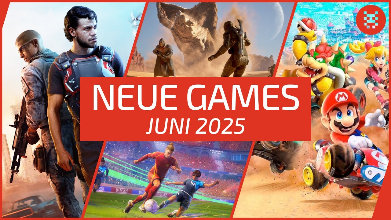 Neue SPIELE im JUNI 2025 für PS5, Xbox Series X, Nintendo Switch 1 + 2 & PC