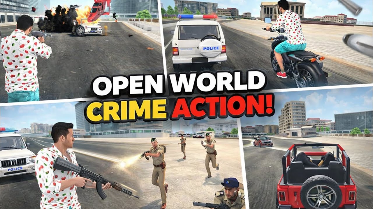 Indian Theft Auto Simulator Gameplay 😈 | Indian GTA Game | Police Chase & Open World Action