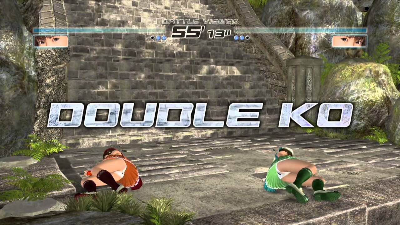 Dead or Alive 4: Leifang vs. Leifang Mirror Match (double KOs, ryona [リョナ])